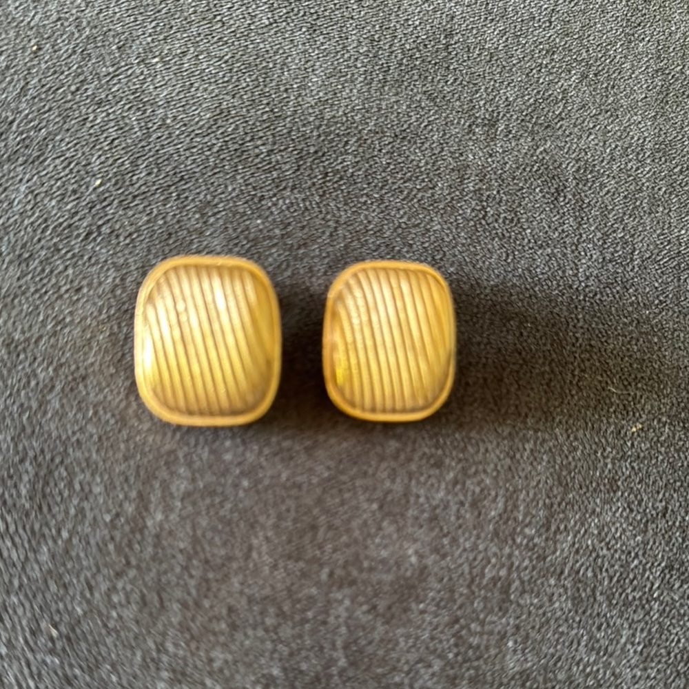 Carolee Gold-Tone Square Clip-On Earrings